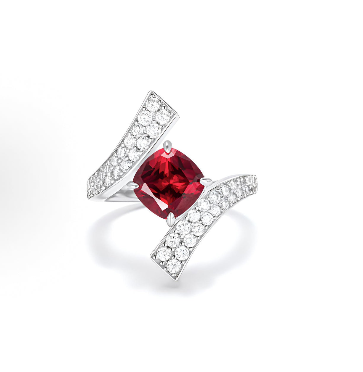 GAONAS Red Ring 925 silver