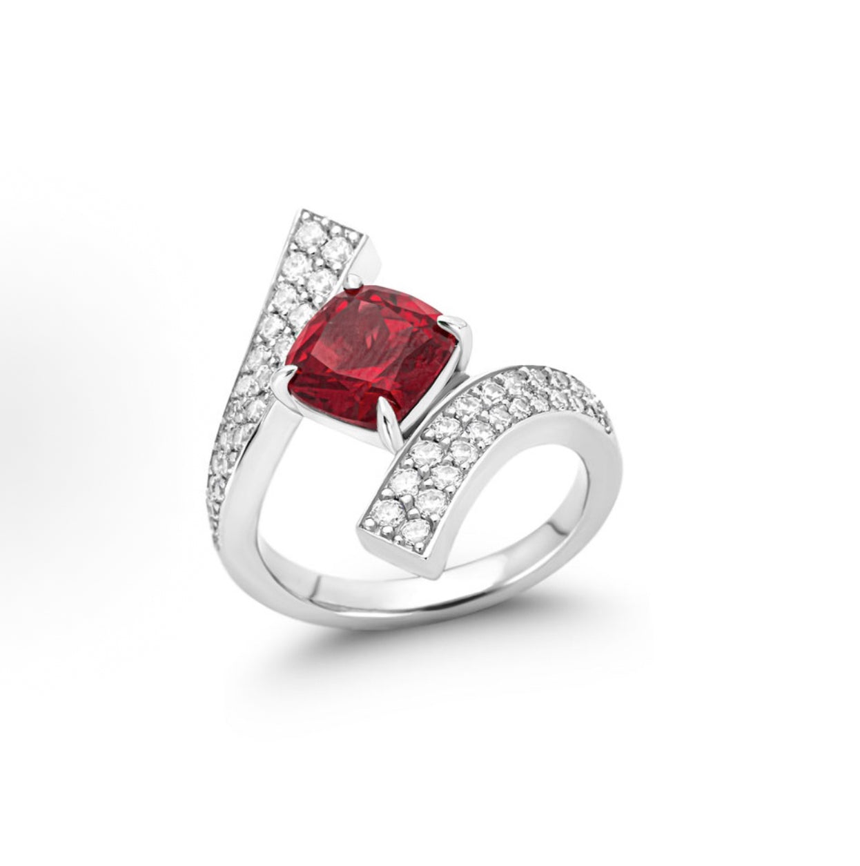 GAONAS Red Ring 925 silver